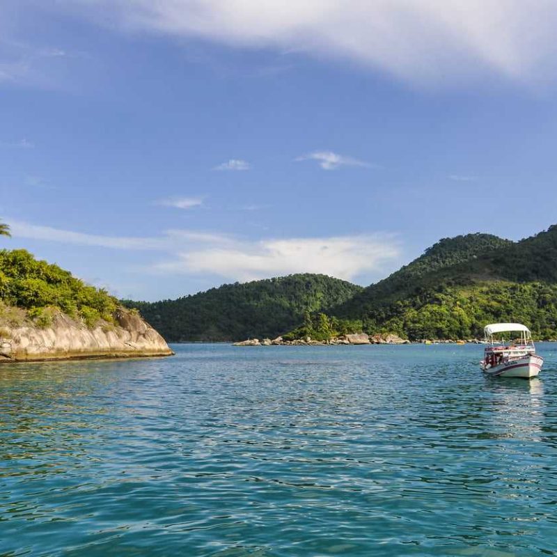 Boat waiting in Paraty, Brazil